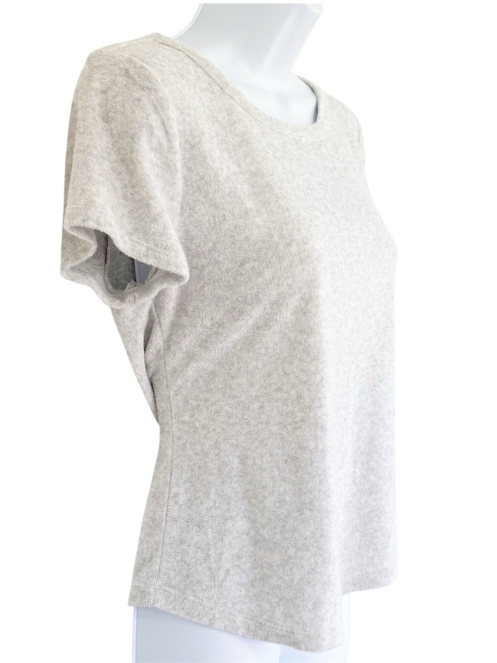 SATURDAY SUNDAY Anthropologie Terry Knit Tee Gray Short Sleeve Soft XS Basics - Picture 2 of 8